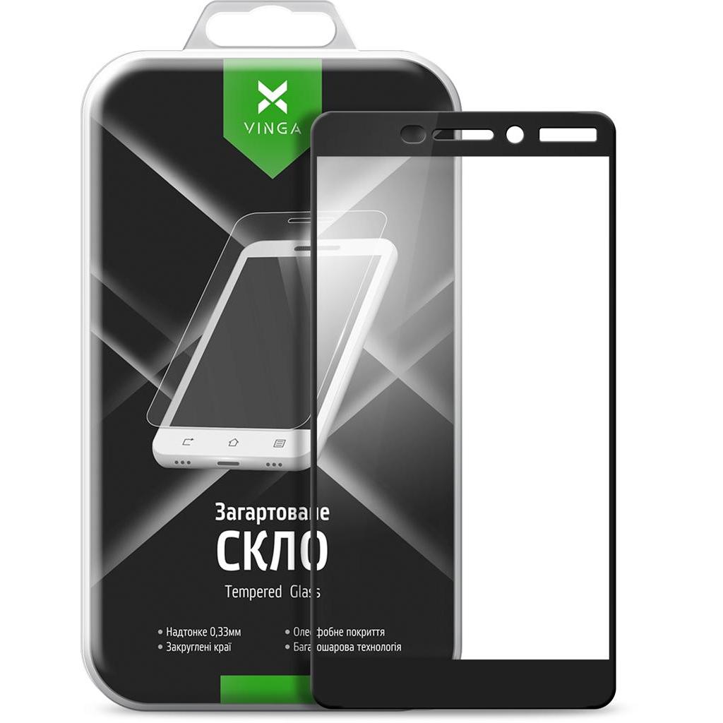Стекло защитное Vinga для Nokia 6.1 Black (VTPGS-N61B) - 1