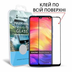 Стекло защитное MakeFuture для Xiaomi Redmi Note 7 Black Full Cover Full Glue (MGFCFG-XRN7)