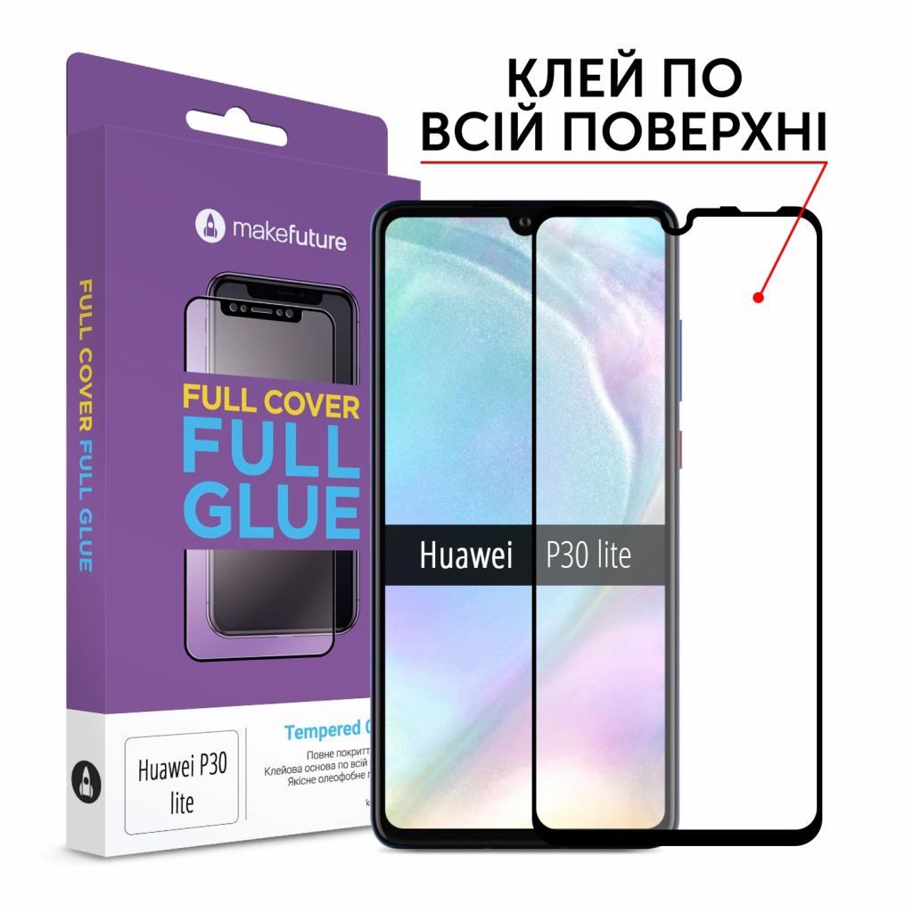 Стекло защитное MakeFuture Huawei P30 Lite Full Cover Full Glue 3D (MGF3D-HUP30L)