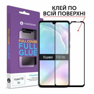 Стекло защитное MakeFuture Huawei P30 Lite Full Cover Full Glue 3D (MGF3D-HUP30L)