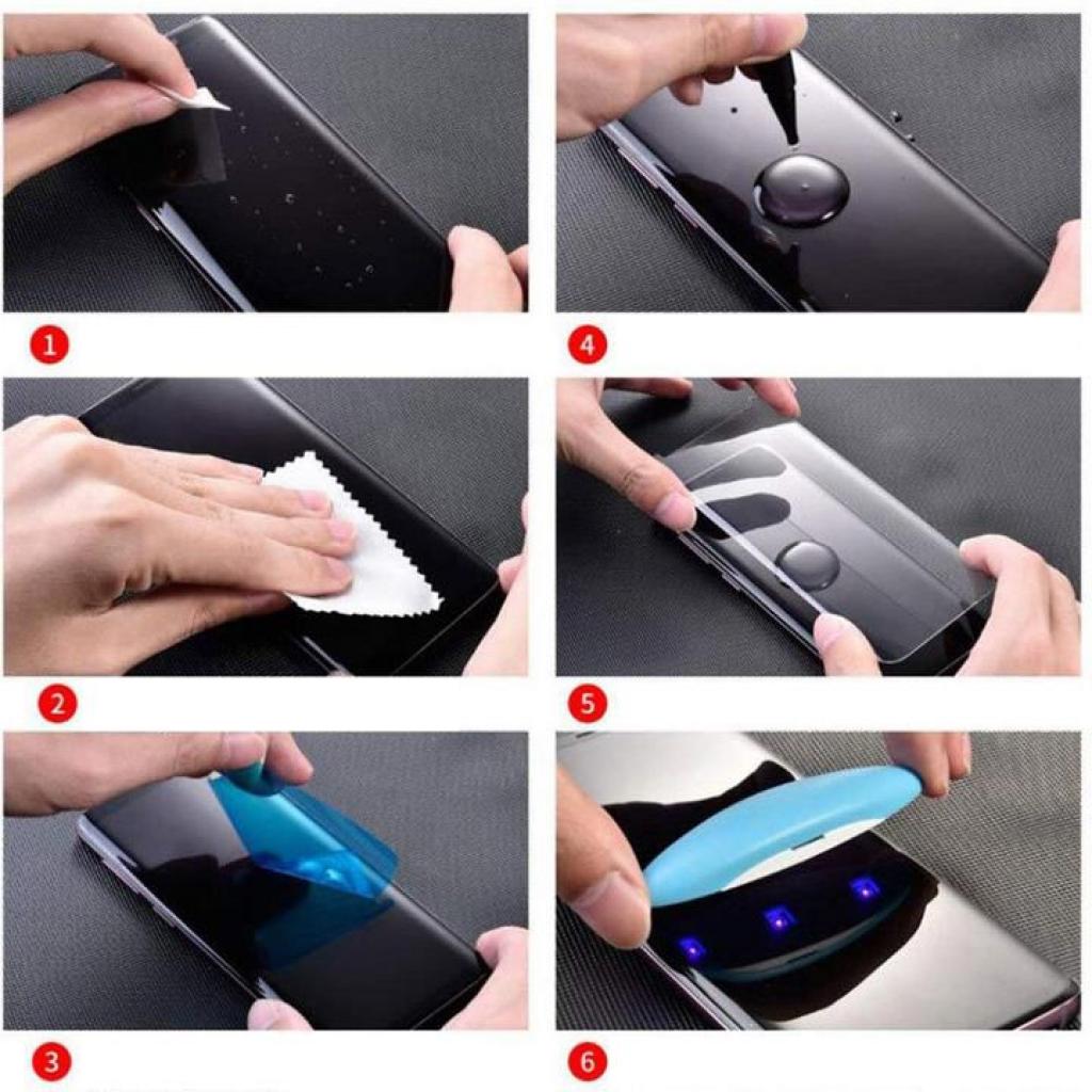 Стекло защитное PowerPlant Apple iPhone XR (жидкий клей + УФ лампа) (GL606825) - 1