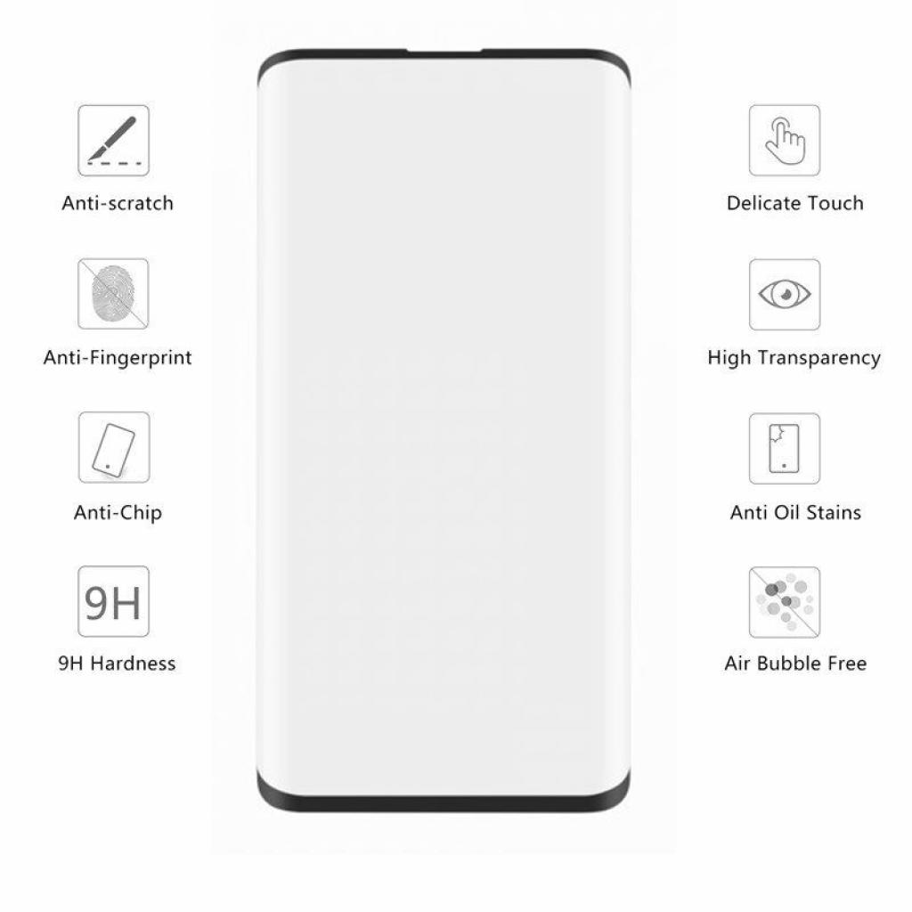 Стекло защитное Drobak Galaxy Note 10 Black 3D Full Cover, Edge Glue (441616) - 2