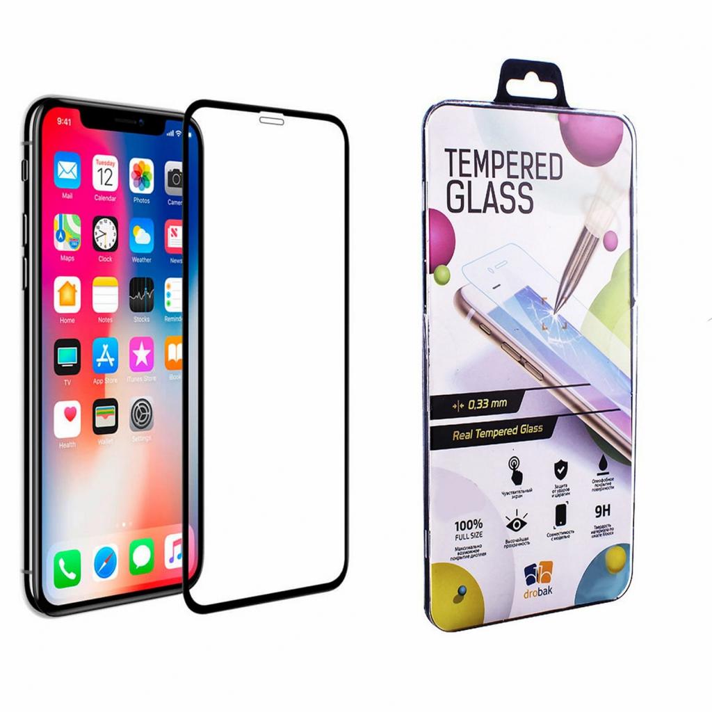 Стекло защитное Drobak для iPhone 11 Pro (Black) (500275)