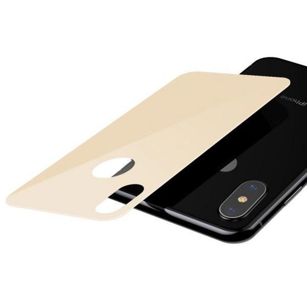 Стекло защитное Baseus iPhone XS 0.3mm Full rear protector, Gold (SGAPIPH58-BM0V) - 2