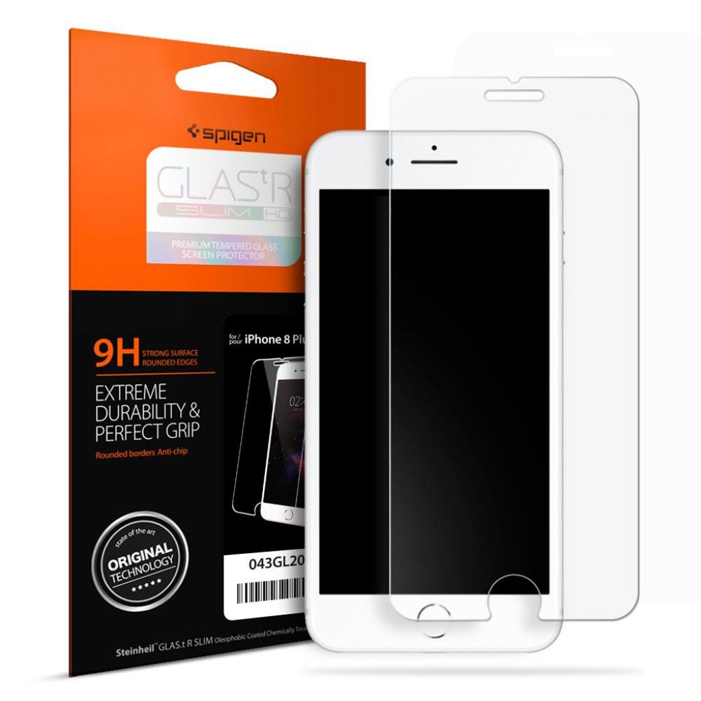 Стекло защитное Spigen iPhone 8/7 Plus Glas.tR SLIM, Clear (043GL20608)