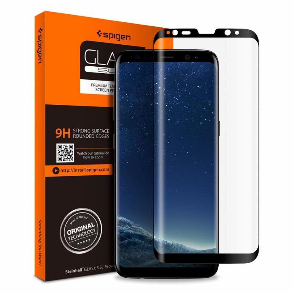 Стекло защитное Spigen Galaxy S9 Glass "Glas.tR Curved HD" Black (592GL22820)