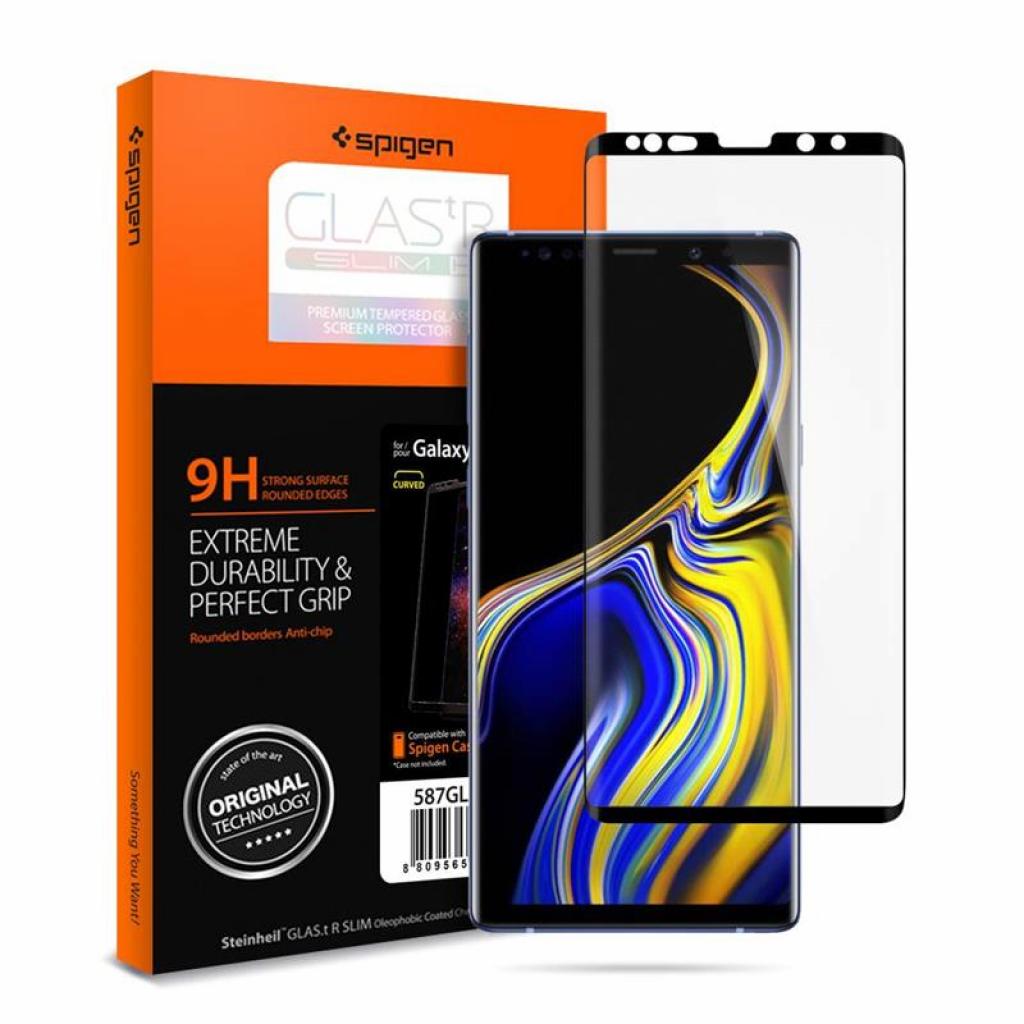Стекло защитное Spigen Galaxy Note 9 Curved HD" Black (599GL24507)