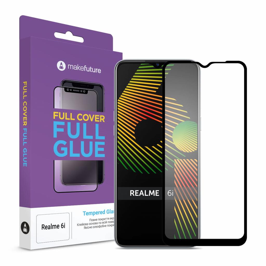 Стекло защитное MakeFuture Realme 6i Full Cover Full Glue (MGF-R6I)