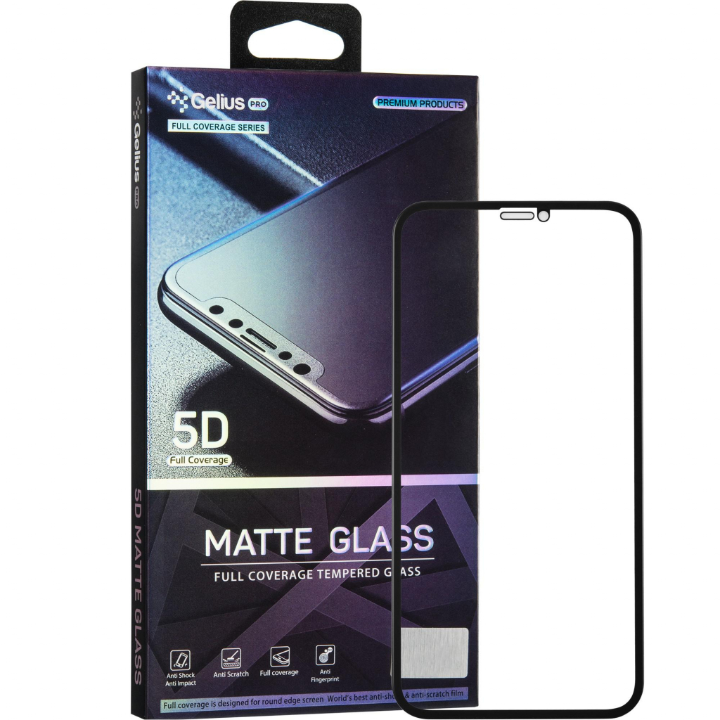 Стекло защитное Gelius Pro 5D Matte Glass for iPhone XS Max Black (00000070964) - 3