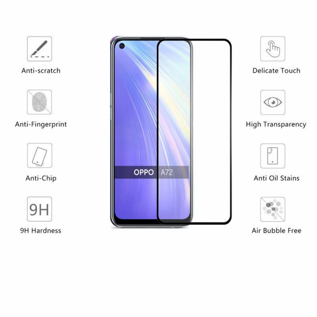 Стекло защитное Drobak OPPO A72 Full Cover Full Glue (Black) (121298) (121298) - 1