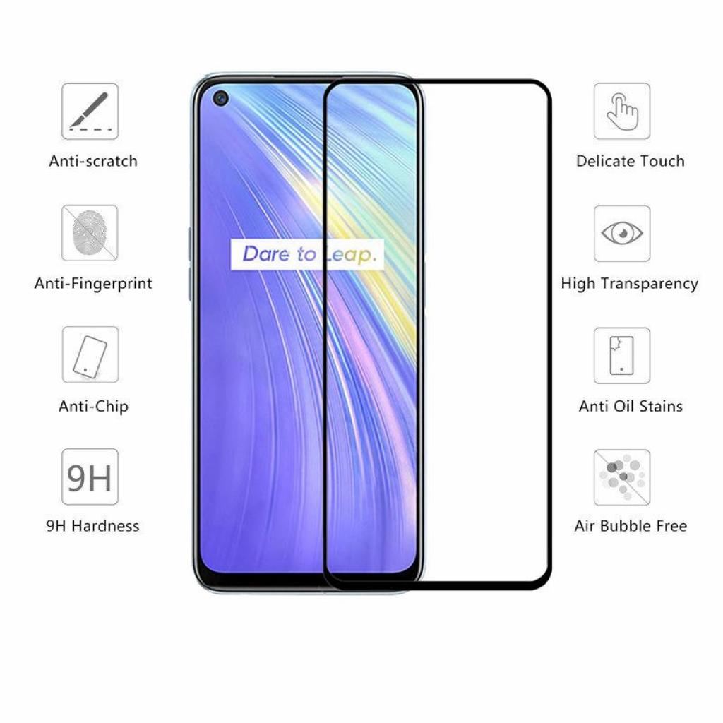 Стекло защитное Drobak Realme V5 Full Cover Full Glue (Black) (222225) (222225) - 1