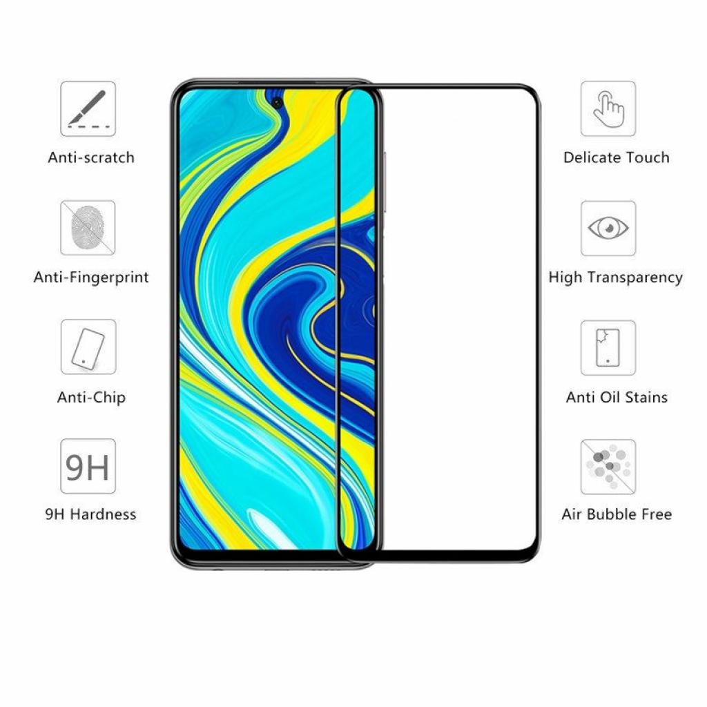 Стекло защитное Drobak Xiaomi Redmi Note 9 Pro Max Full Cover Full Glue (Black) (12 (121291) - 1
