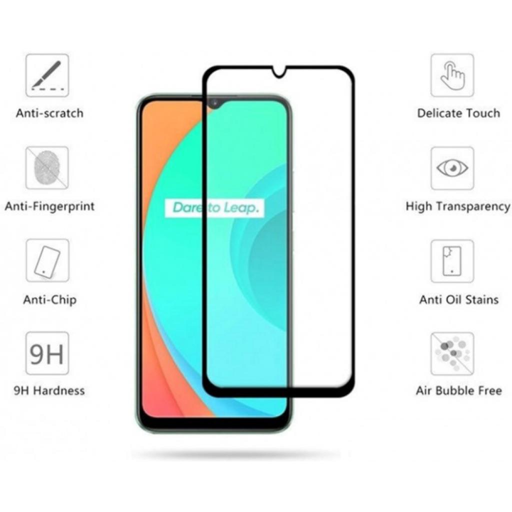Стекло защитное Drobak Realme C11 Full Cover Full Glue (Black) (222223) (222223) - 1