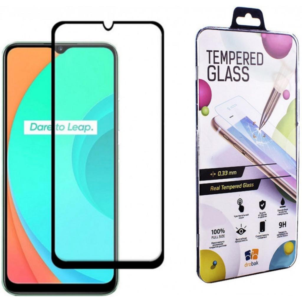 Стекло защитное Drobak Realme C11 Full Cover Full Glue (Black) (222223) (222223)