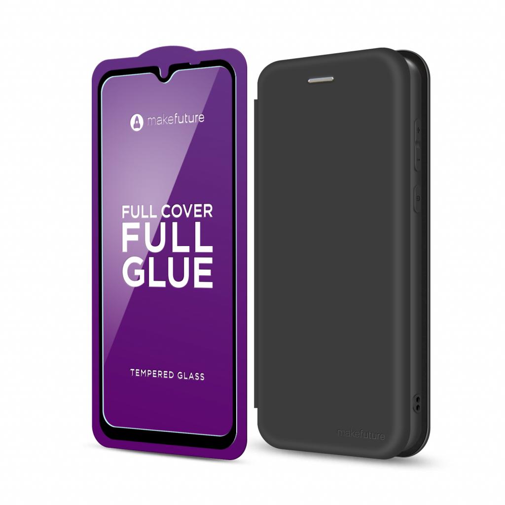 Стекло защитное MakeFuture Xiaomi Redmi 9C + case Flip Black (MSFP-XR9CBK)