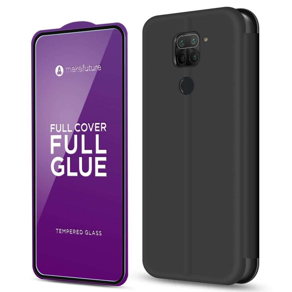 Стекло защитное MakeFuture Xiaomi Redmi Note 9 + case Flip Black (MSFP-XRN9BK)