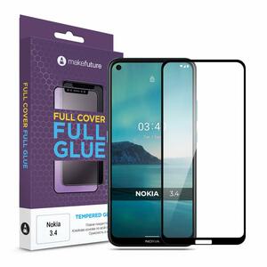Стекло защитное MakeFuture Nokia 3.4 Full Cover Full Glue (MGF-N34)