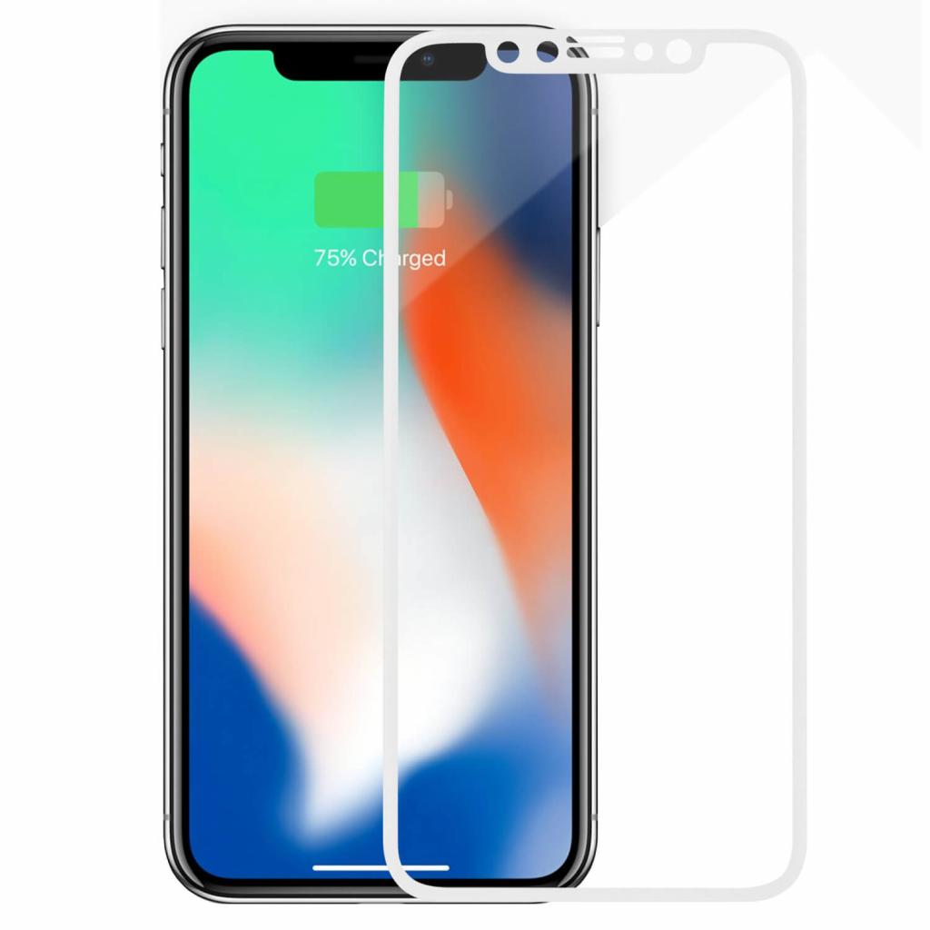 Стекло защитное MakeFuture 3D Apple iPhone X/XS White (MG3D-AIX/XSW) - 1
