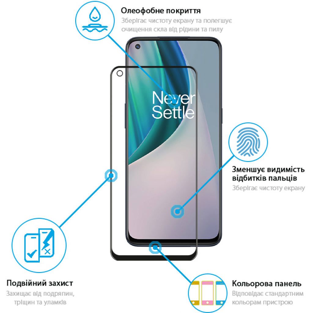 Стекло защитное Global Full Glue OnePlus Nord N10 (1283126513459) - 2