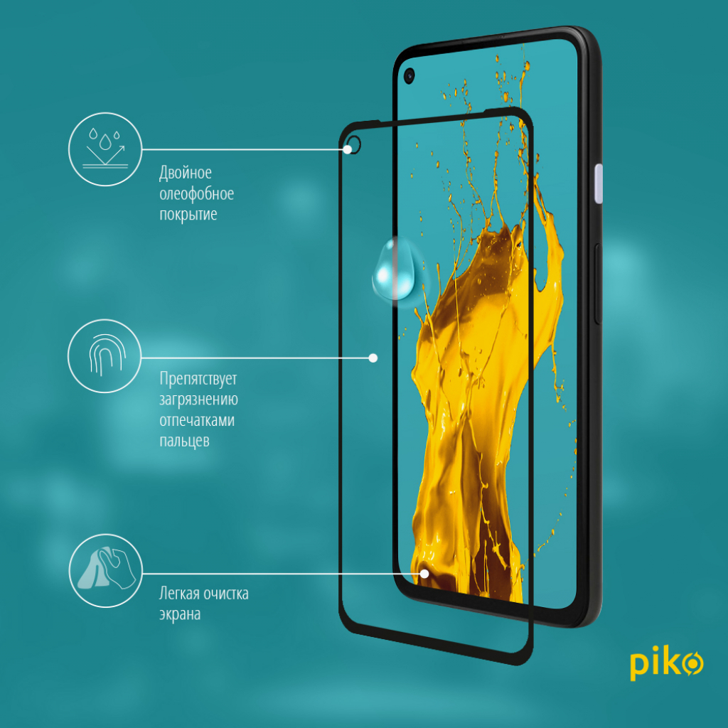 Стекло защитное Piko Full Glue Google Pixel 4A 5G (1283126513411) - 3