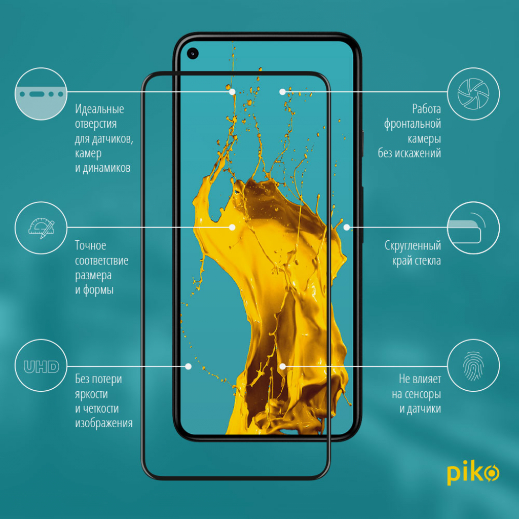 Стекло защитное Piko Full Glue Google Pixel 5 (1283126513428) - 1