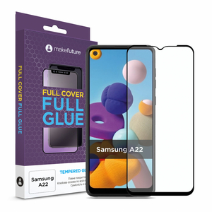 Стекло защитное MakeFuture Samsung A22 5G Full Cover Full Glue (MGF-SA225G)