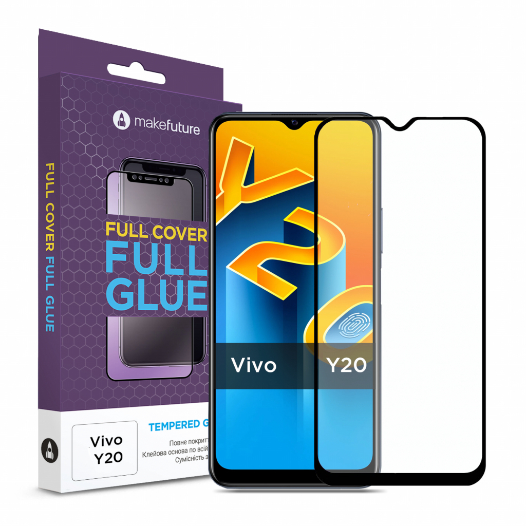 Стекло защитное MakeFuture Vivo Y20 (MGF-VY20)