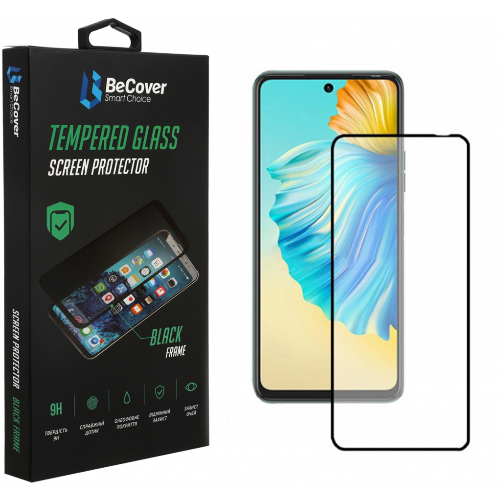 Стекло защитное BeCover Tecno Camon 17P Black (706668)