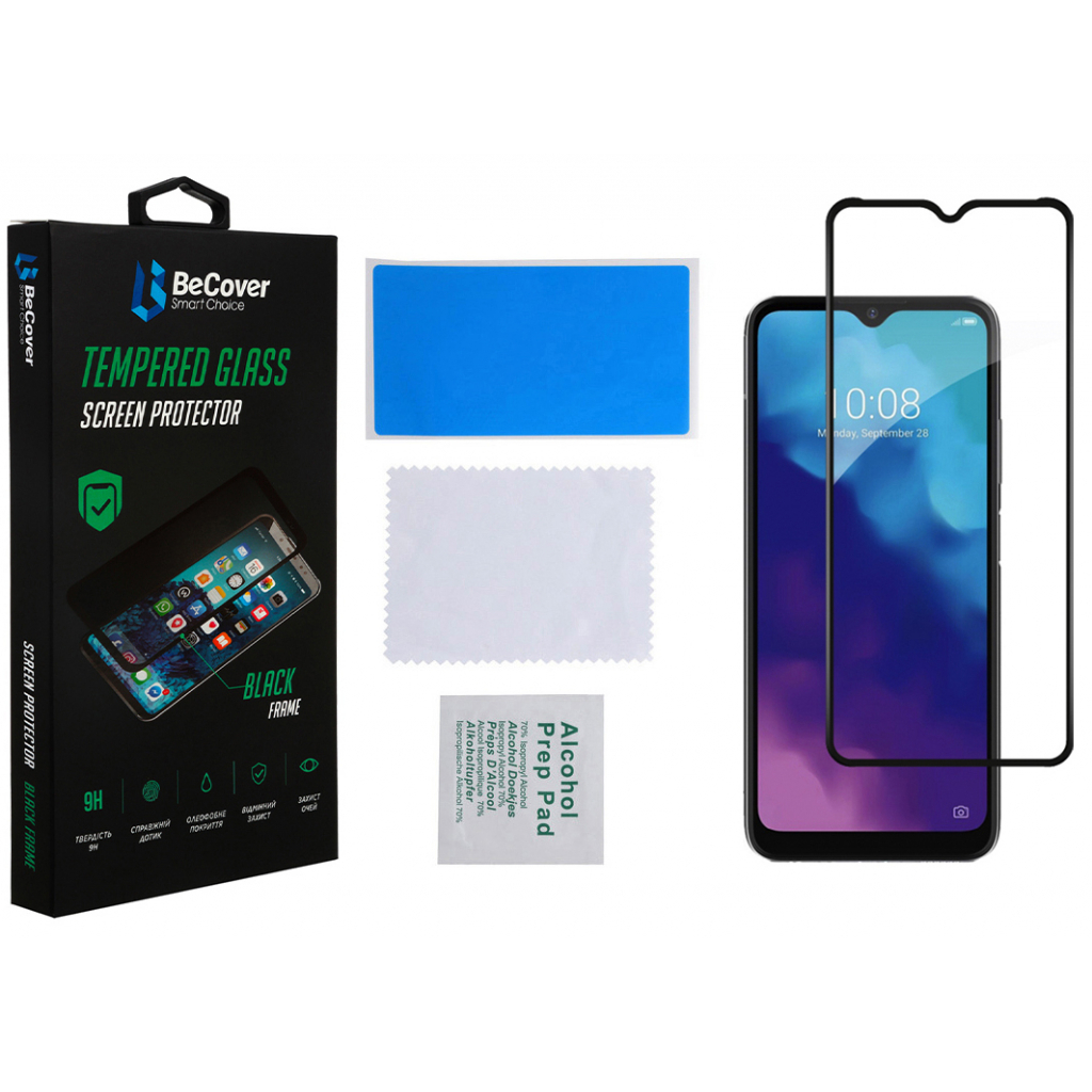 Стекло защитное BeCover ZTE Blade V30 Vita Black (706915) - 3