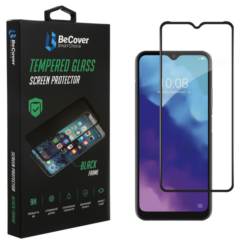 Стекло защитное BeCover ZTE Blade V30 Vita Black (706915)
