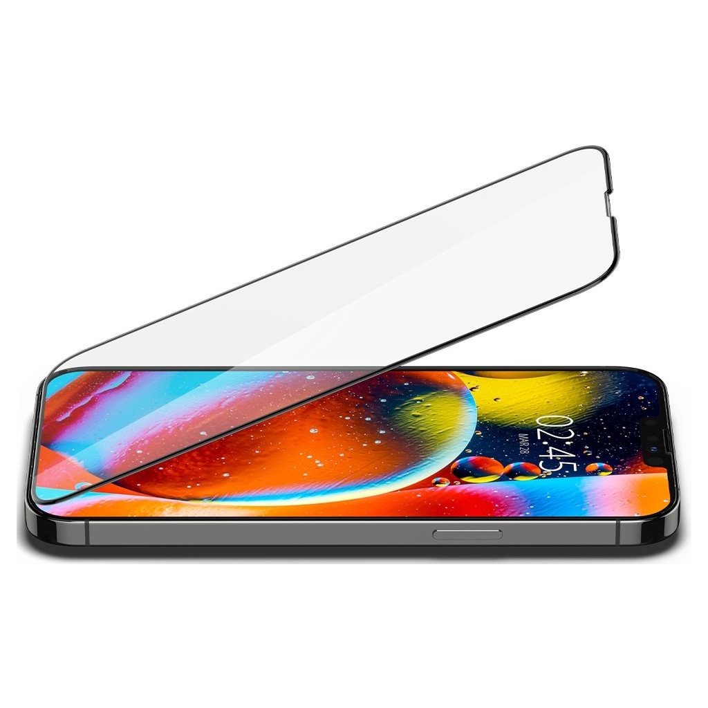 Стекло защитное Spigen Apple iPhone 13 / 13 Pro tR Slim FCHD, Black (1Pack) (AGL03392) - 3