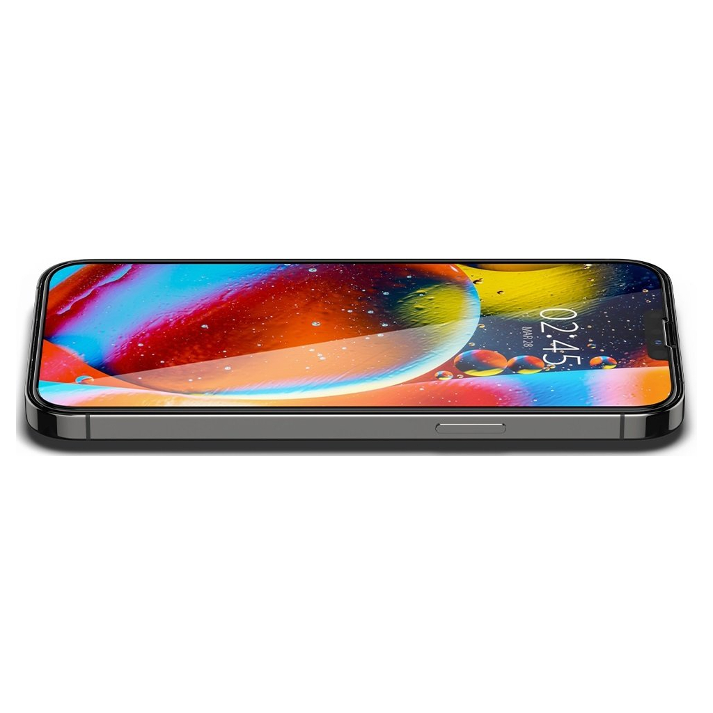 Стекло защитное Spigen Apple iPhone 13 / 13 Pro tR Slim FCHD, Black (1Pack) (AGL03392) - 4