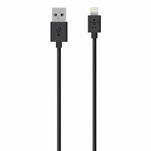 Дата кабель USB 2.0 AM to Lightning 2.0m Black Belkin (F8J023bt2M-BLK)