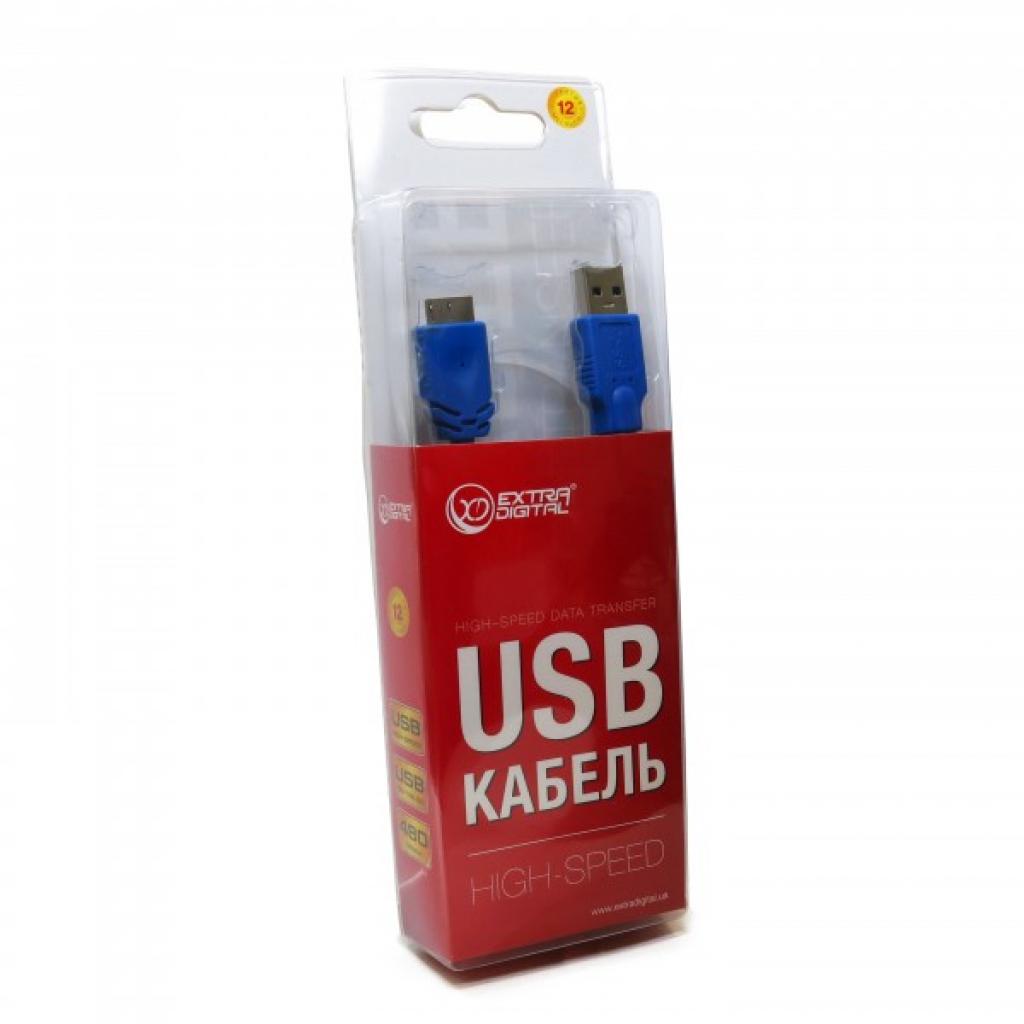 Дата кабель USB 3.0 AM to Micro B 0.5m Extradigital (KBU1625) - 4 Дата кабель USB 3.0 AM to Micro B 0.5m Extradigital (KBU1625) - 4