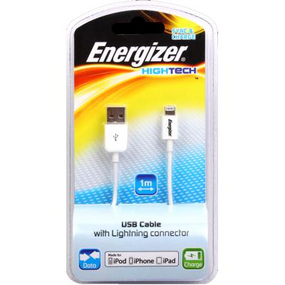 Дата кабель Energizer Lightning to USB (iPhone, 1M, White) (LCAEHUSYIPWH2) Дата кабель Energizer Lightning to USB (iPhone, 1M, White) (LCAEHUSYIPWH2)