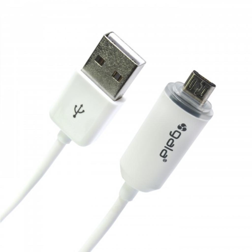 Дата кабель USB 2.0 AM to Micro 5P 1.2m с подсветкой Gala (KBU4033) - 1 Дата кабель USB 2.0 AM to Micro 5P 1.2m с подсветкой Gala (KBU4033) - 1