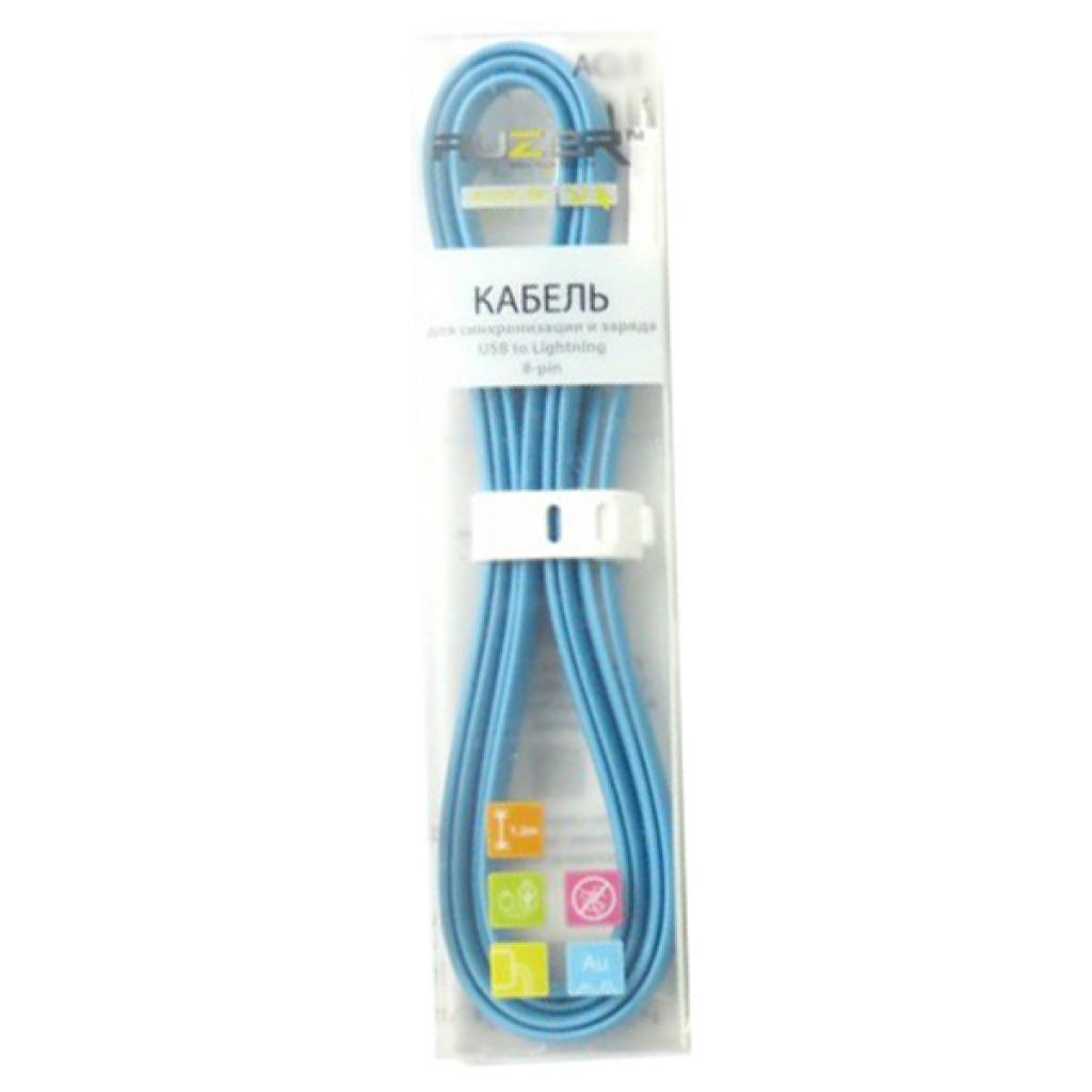 Дата кабель USB 2.0 – Lightning 8-pin 1.0м Blue Auzer (AC-L1BL) - 2