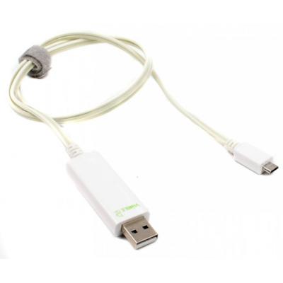 Дата кабель USB 2.0 AM to Micro 5P 0.8m Dexim (DWA 065-WL (White))