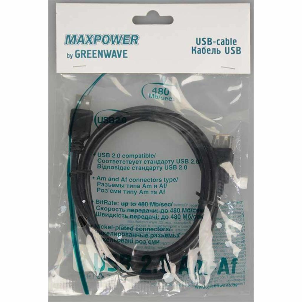 Дата кабель USB 2.0 AM/AF 1.5m Greenwave (R0013739) - 1