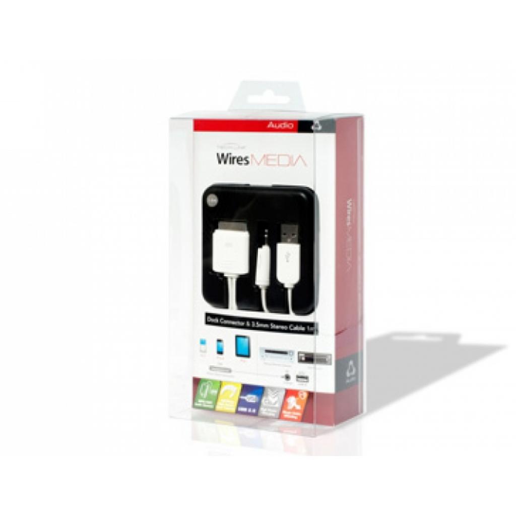 Дата кабель iDock to USB + Jack 3.5mm M 1.0m Techlink (726741) - 1