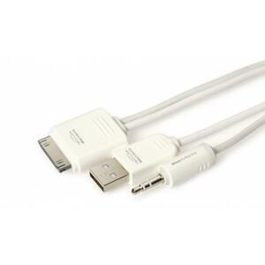 Дата кабель iDock to USB + Jack 3.5mm M 1.0m Techlink (726741)