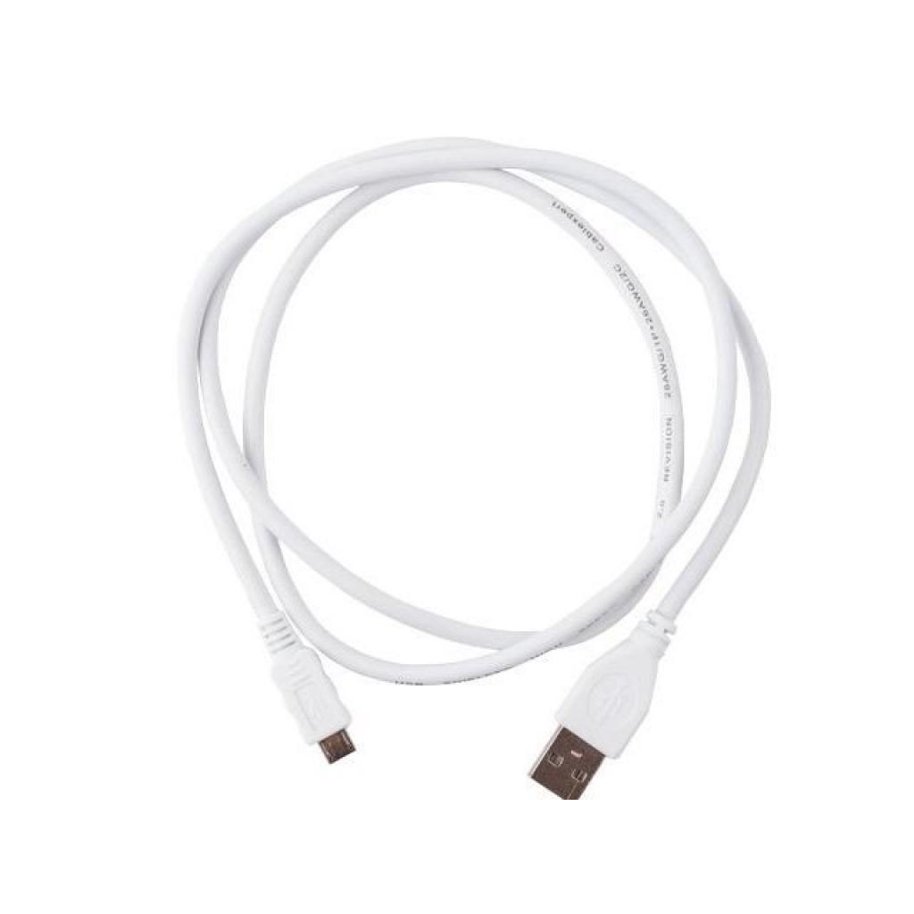 Дата кабель USB 2.0 Micro 5P to AM 1.0m Cablexpert (CCP-mUSB2-AMBM-W-1M) - 1