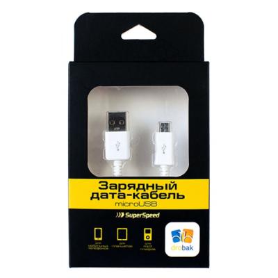Дата кабель Drobak USB 2.0 AM – Micro USB Тип B 1.0м White (215337) - 1