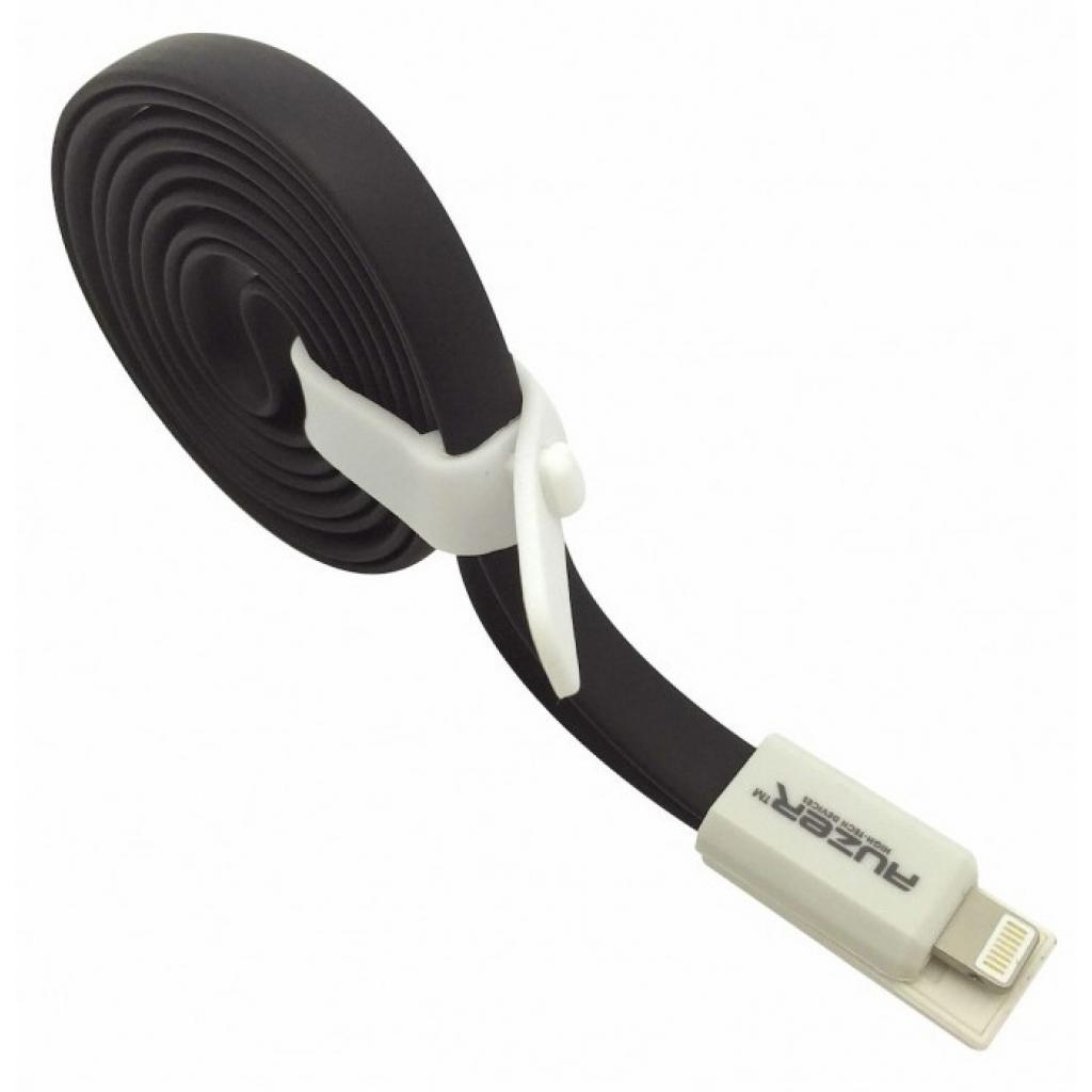 Дата кабель USB 2.0 – Lightning 8-pin Black Auzer (AC-L1BK)