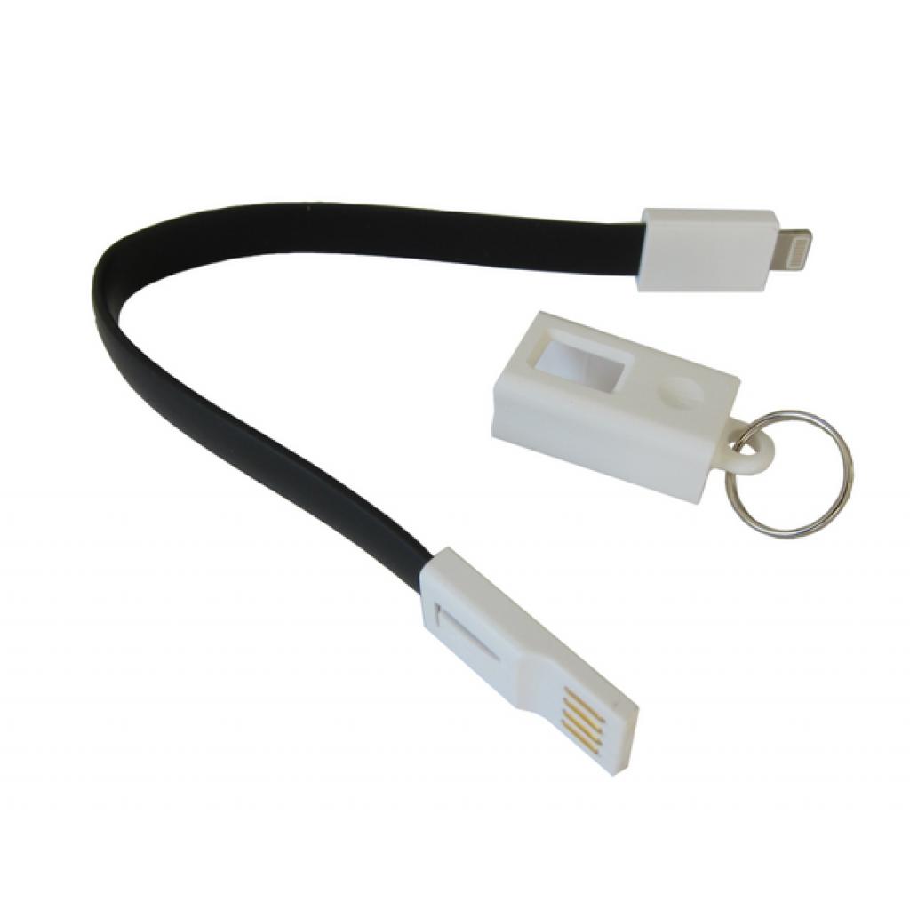 Дата кабель Lapara Кабель-брелок USB 2.0 -> iPhone 5/5S/6/6+ (LA-KCH-iPhone black)