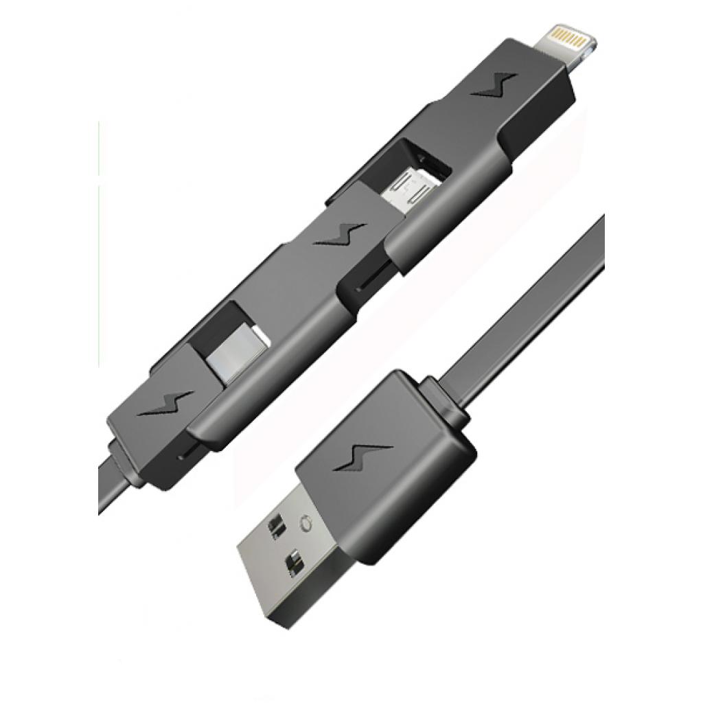 Дата кабель смарт 3в1 (Lightning+microUSB+MiniUSB) E-power (EP121DC) - 1