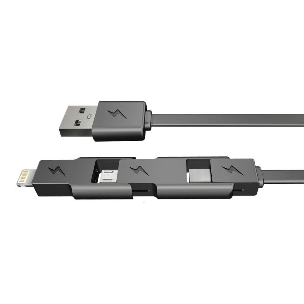 Дата кабель смарт 3в1 (Lightning+microUSB+MiniUSB) E-power (EP121DC) - 3