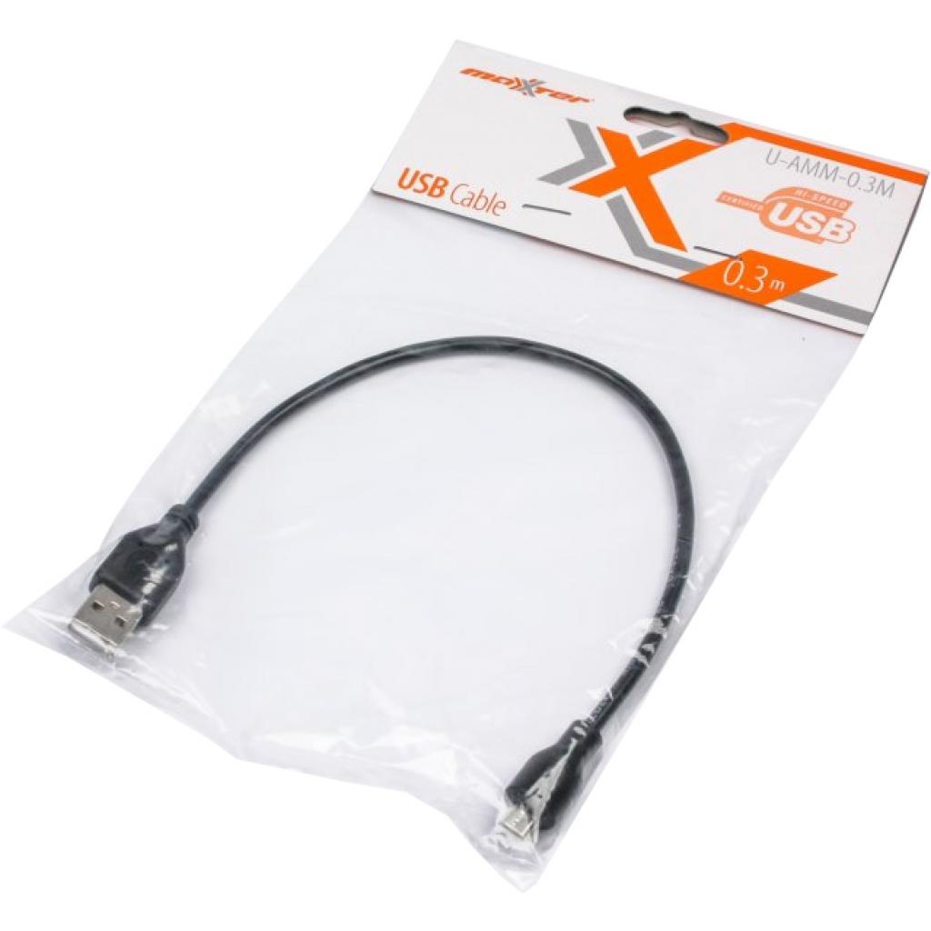 Дата кабель USB 2.0 AM to Micro 5P 0.3m Maxxter (U-AMM-0.3M) - 1