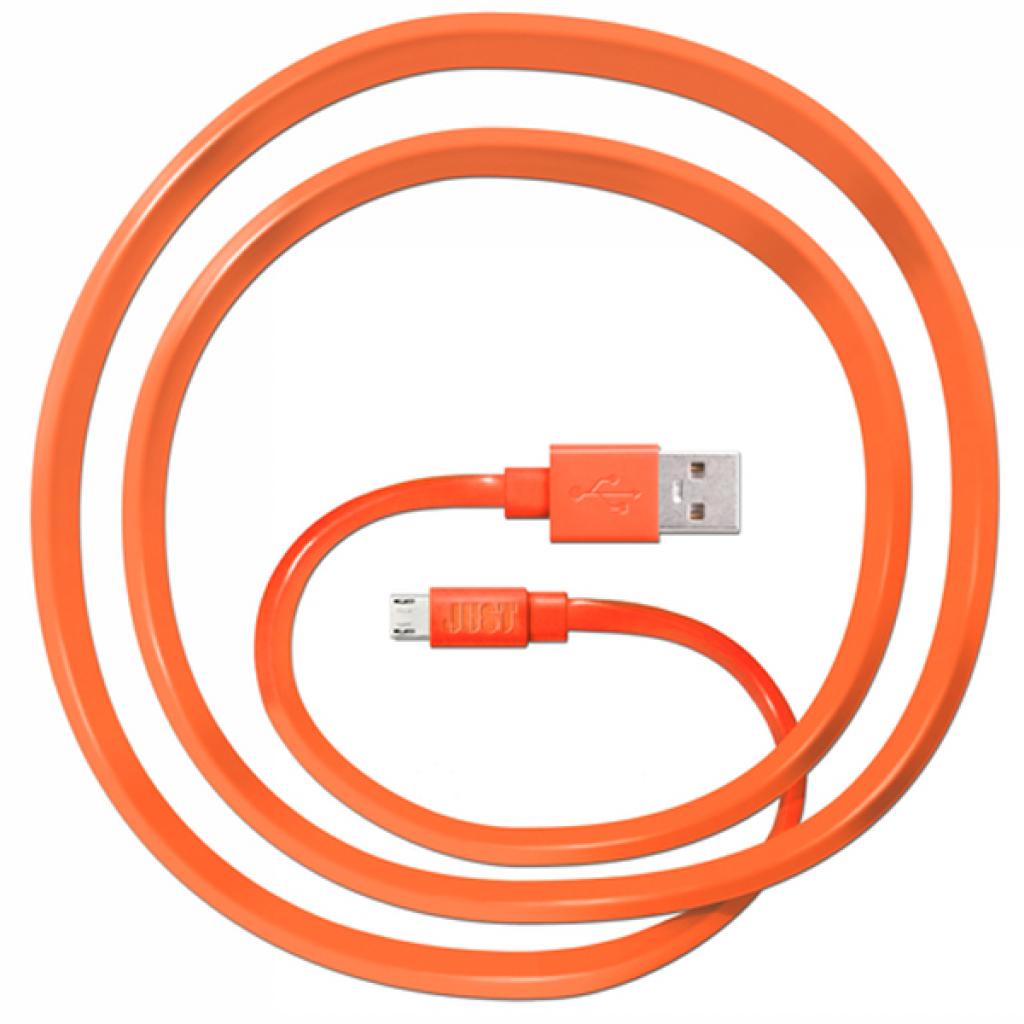 Дата кабель USB 2.0 AM to Micro 5P 1.2m Freedom Orange Just (MCR-FRDM-RNG) - 1