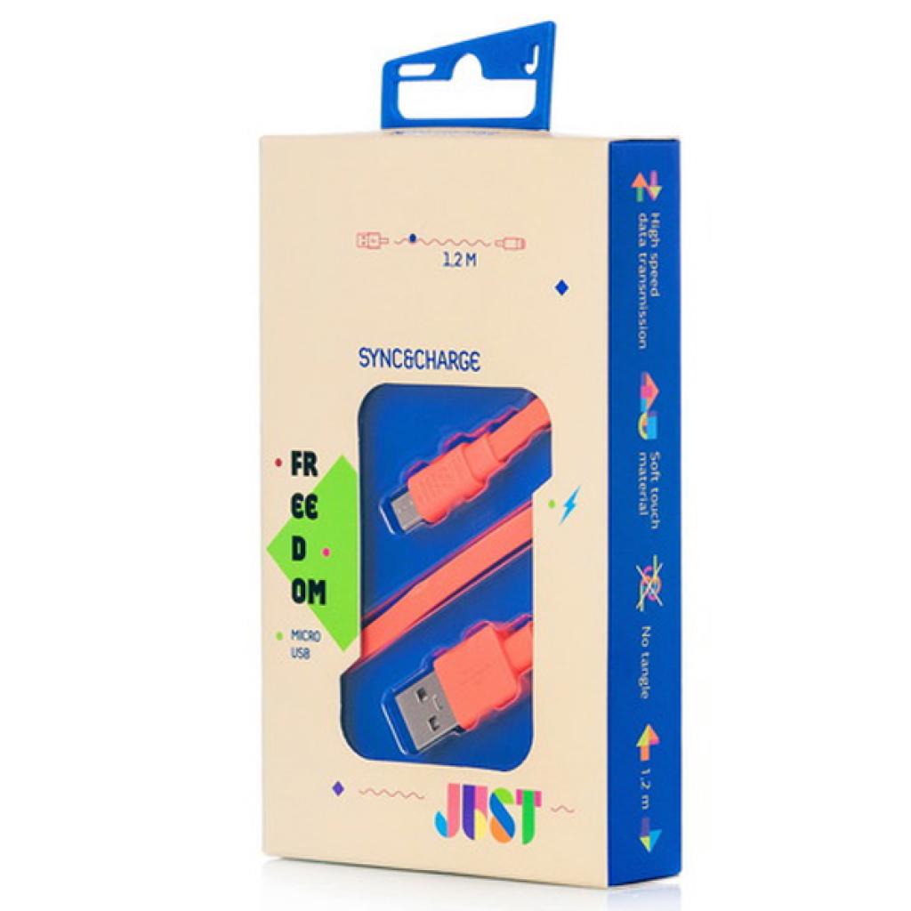 Дата кабель USB 2.0 AM to Micro 5P 1.2m Freedom Orange Just (MCR-FRDM-RNG) - 2